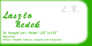 laszlo medek business card